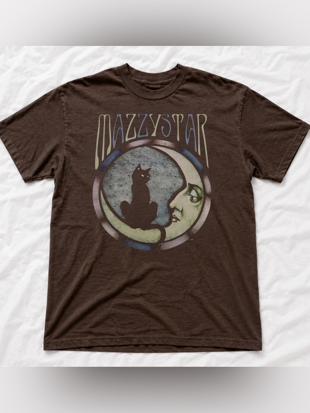 Gildan Mazzy Star Cat Graphic T-Shirt Style Vintage For Unisex - Picture 1 of 3